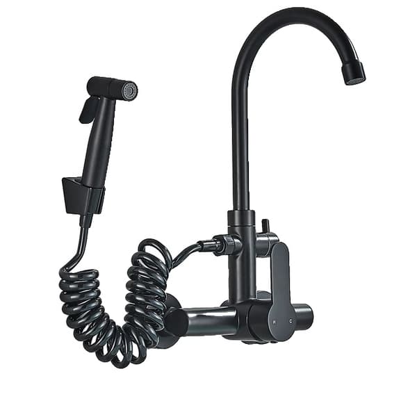 Køkkenarmatur, vægmonteret, udtrækkelig bidet