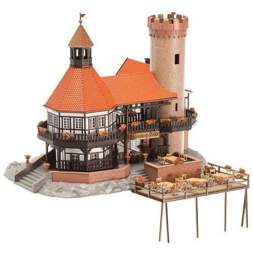 Hotell - FALLER - Schlossberg 130391 H0 - Skalmodell - Tågdekoration - Realistiska detaljer