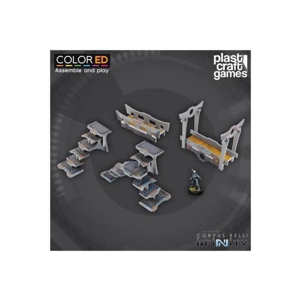 Maquette för figurspelet 28 mm Bro och Trappa Set - Plast Craft Games - Infinity ColorED