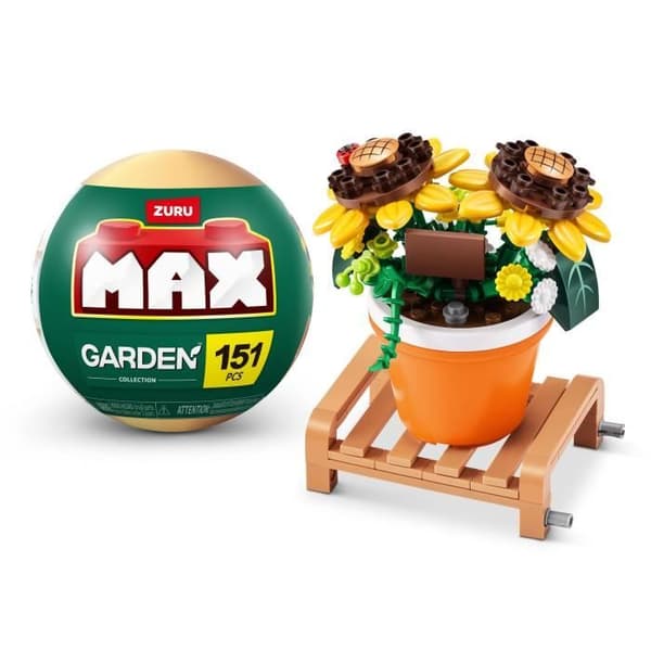Byggsats - ZURU - Trädgårdskrukväxter - 233 delar max - 6 designer - Kruka och stativ ingår