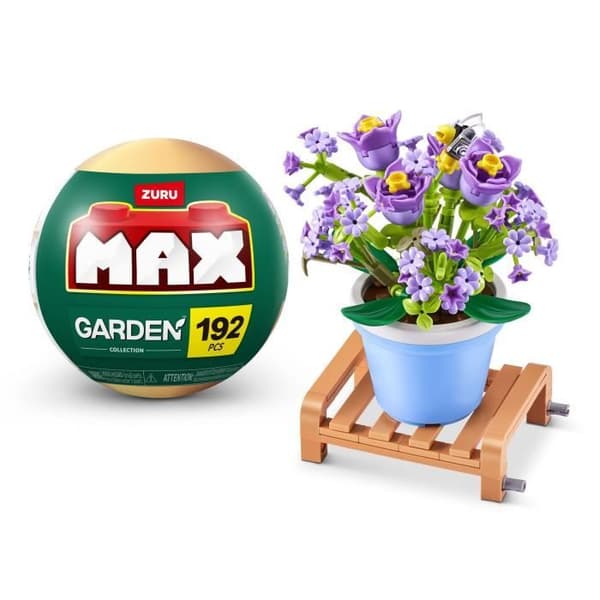Byggsats - ZURU - Trädgårdskrukväxter - 233 delar max - 6 designer - Kruka och stativ ingår