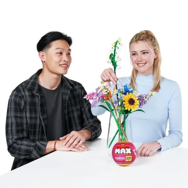 Byggsats - ZURU - Långa Blommor - Max 243 bitar - 10 designer - Bukett att montera