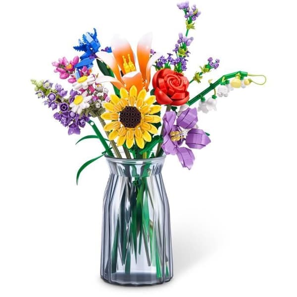 Byggsats - ZURU - Långa Blommor - Max 243 bitar - 10 designer - Bukett att montera