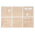 Miniatyrbild 2 av 4: FSC Wooden Farmhouse 3D Decor Kit 45 stycken