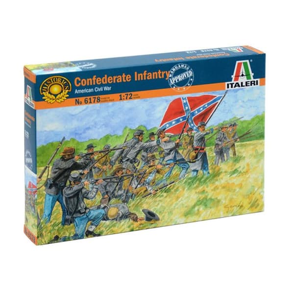 Militära figurer - Italeri - Confedererad infanteri - 50 delar - Skala 1/72 - Att måla
