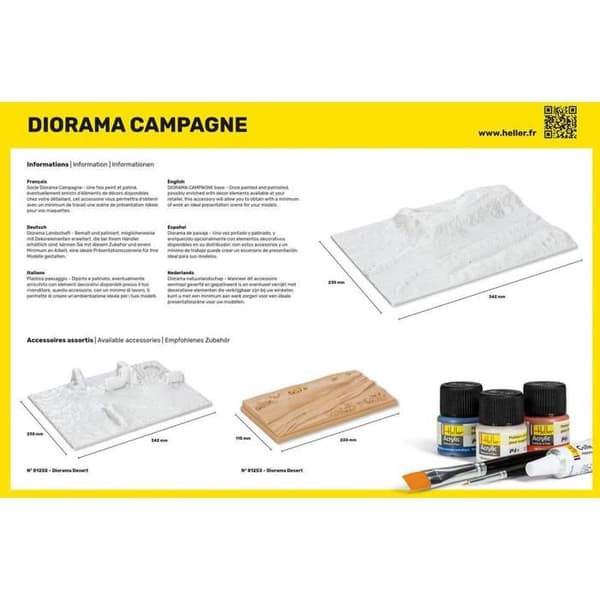 Tillbehör Diorama: Dekorplatta landskap