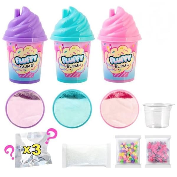 SO SLIME DIY DIY fluffig slemkit - SSC 101 - Set med 3