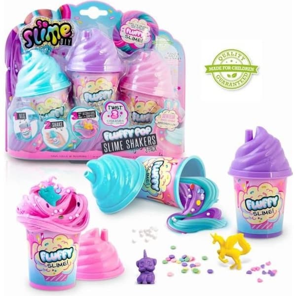 SO SLIME DIY DIY fluffig slemkit - SSC 101 - Set med 3