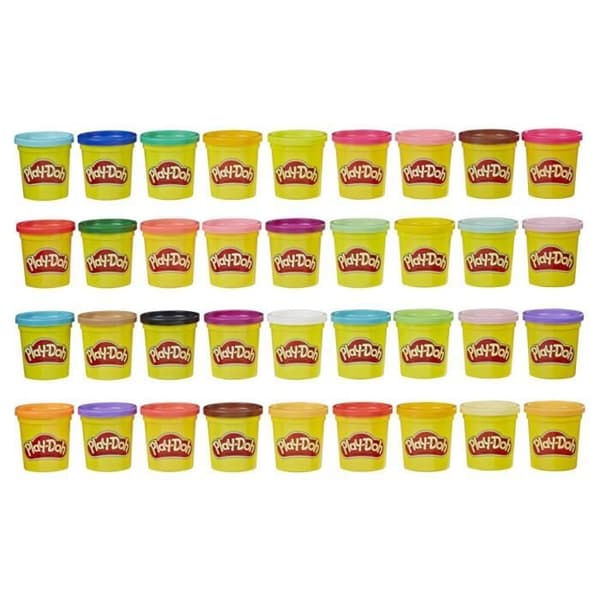 Play-Doh Set med 36 84g burkar modellera, flera färger, 24 månader och äldre