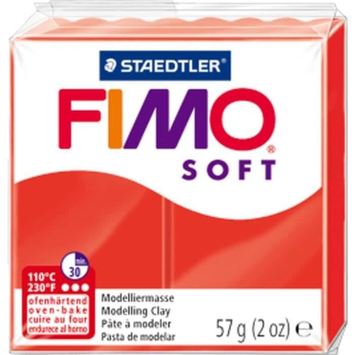 FIMO mjuk polymerlera 56g indisk röd