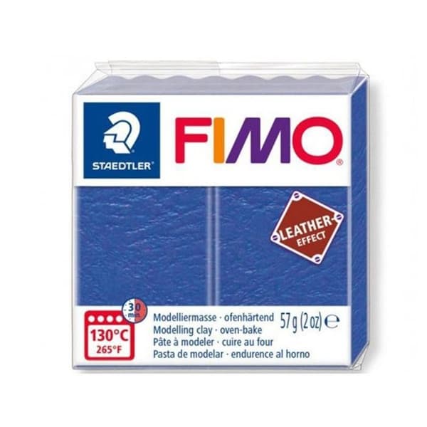 Polymerlera - Fimo - Lädereffekt - Indigo 309 - 57gr - Lädereffekt