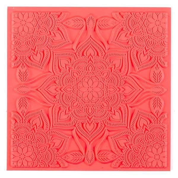 Texturplatta - Kreativt Frö - Fimo Boho Chic - 9x9 cm - 1 styck - Ref 34269