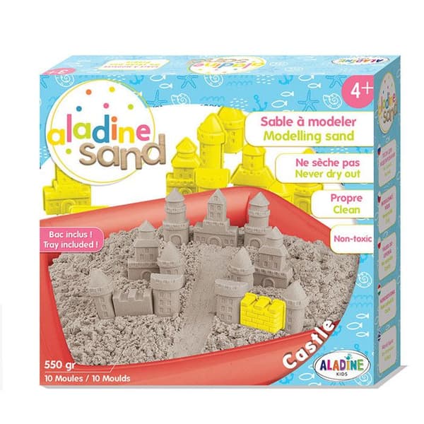 Kreativkit - Magisk Sand - Slott - 550 g - Icke-toxisk - Beige - För barn från 3 år