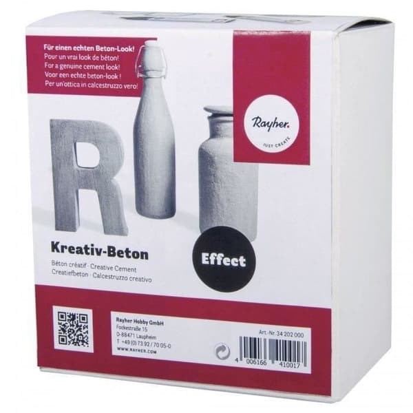 Betongeffektpasta kit - RAYHER - Förvandla dina föremål till en industriell look - Grå