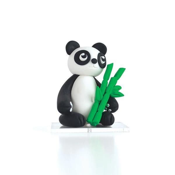 Coffret för modellering av polymerlera för barn - Tao Panda 6,5 cm