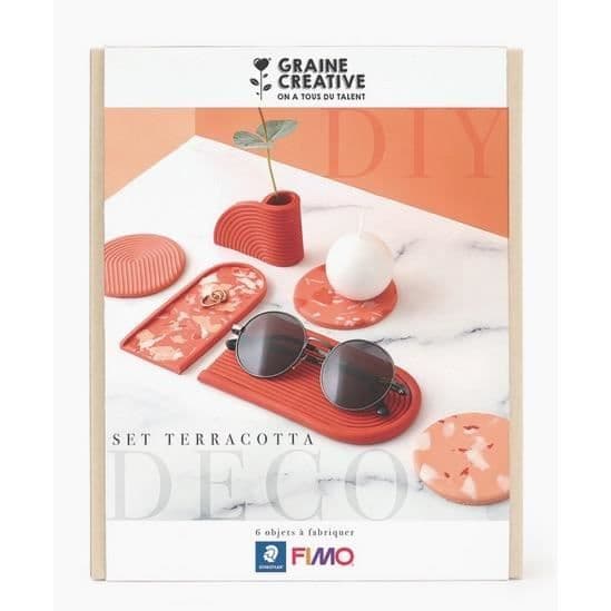 Kreativt kit - FIMO - Fimo terrakotta dekorationsset - Avancerat - Blå - Brun
