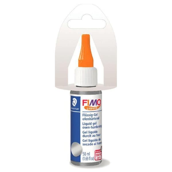 Fimo vätska - FIMO - Silver - 50ml - Hårdgele som härdar i ugn - Mångsidig kreativ användning