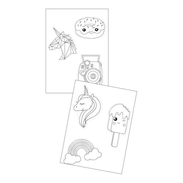 Skapande kit - Kawaii - Galen plast - 6 modeller - 2 ark - 6 stift