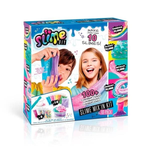 CANAL TOYS - Slime - Mix'in Kit - Paket med 10 Slimes för barn från 6 år och uppåt - Flerfärgad