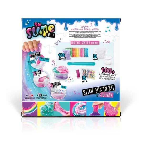 CANAL TOYS - Slime - Mix'in Kit - Paket med 10 Slimes för barn från 6 år och uppåt - Flerfärgad