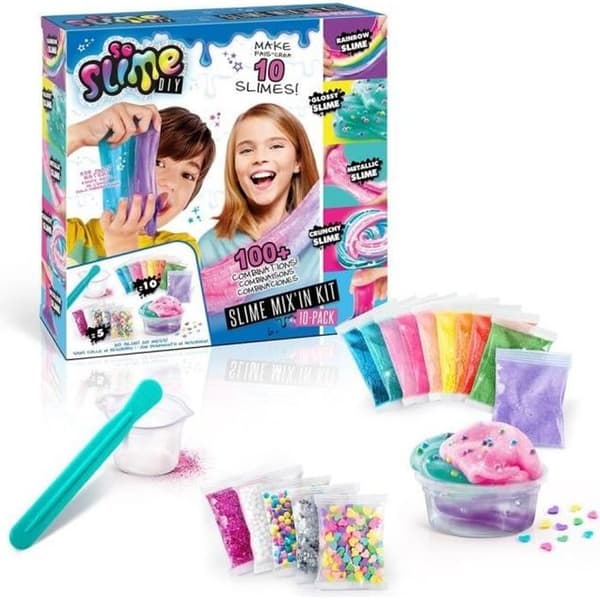 CANAL TOYS - Slime - Mix'in Kit - Paket med 10 Slimes för barn från 6 år och uppåt - Flerfärgad