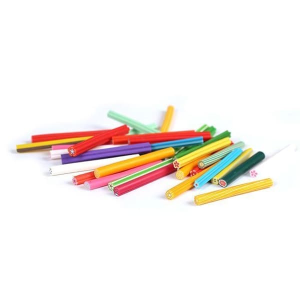 20 mini polymer lerrör att skiva 5 x 0,5 cm - Frukter