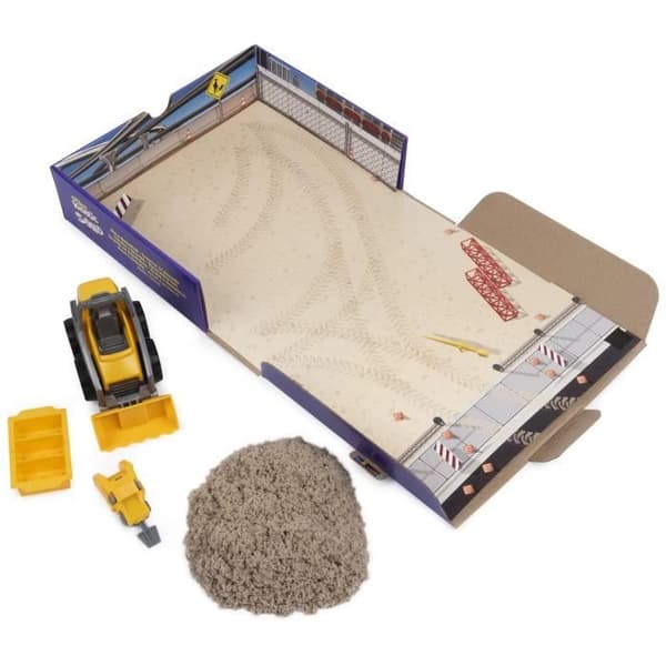 Kinetic Sand Construction Box - KINETIC SAND - Gräv och riv med 454 g naturlig sand