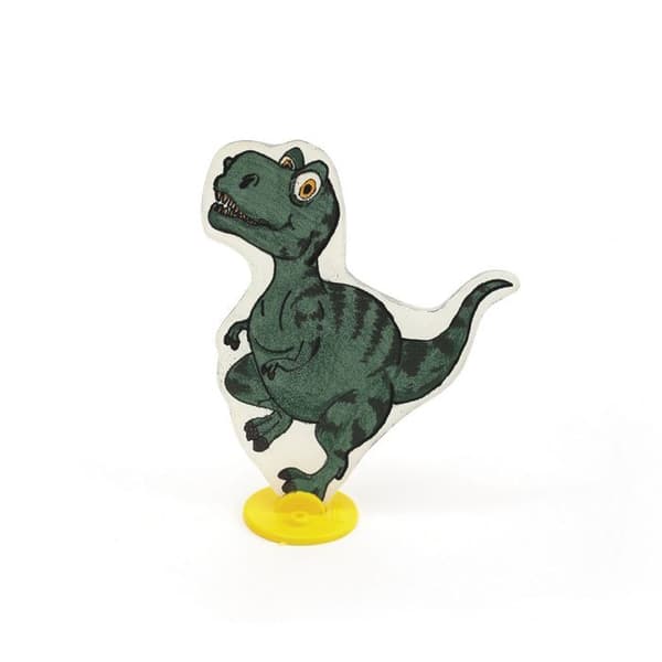 Plastikset galet - Dinosaurier - För Barn - 2 ark - 3 nyckelringar