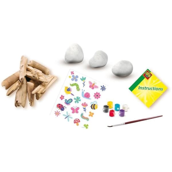 Kreativt kit - SES CREATIVE - Dekorera stenar och flyttad trä - Inspirerad av naturen