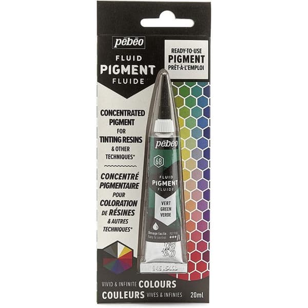 Färgämne för harts - PEBEO - Fluid Pigment - 20 ml - Grön - Klar att använda