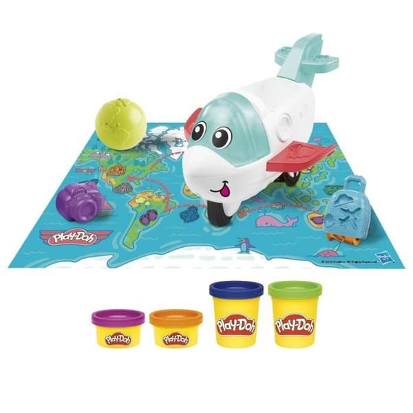 Play-Doh, Starters My Plane of Discovery-set, förskoleleksaker för flickor och pojkar med flygplan, från 3 år och uppåt