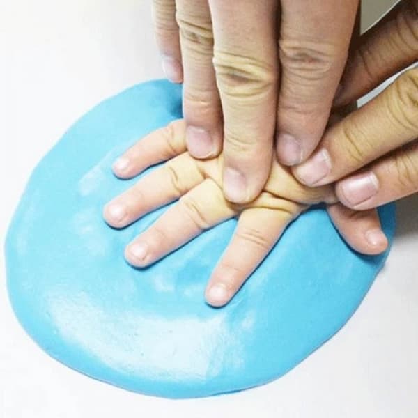 Handavtryck Lera Fingeravtryck Super Soft Clay Baby Handavtryck Fotavtryck Fotavtryck, Handformad bläckdyna