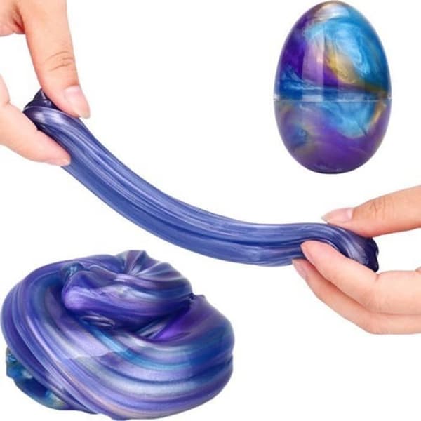 Mjuka slemleksaker Färgglada äggleksaker Stressavlastning Slemdoftande lera Leksak Slime Barnpresent