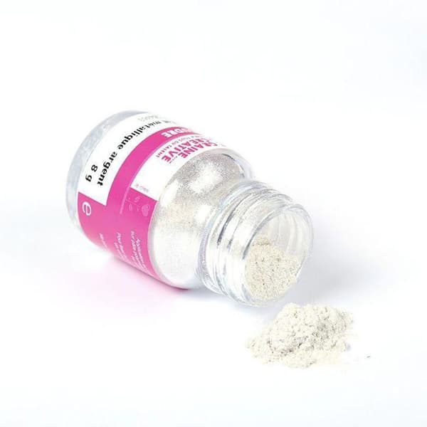 Metallisk silverpuder för polymerlera - 8 g