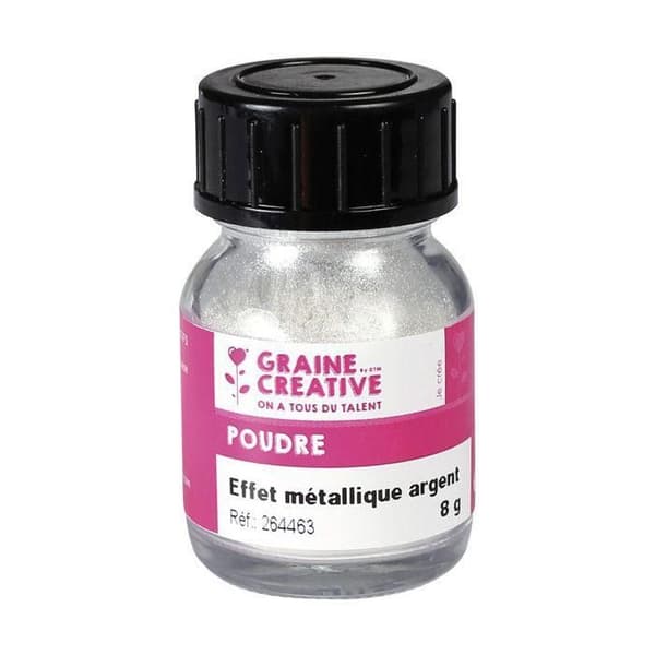 Metallisk silverpuder för polymerlera - 8 g
