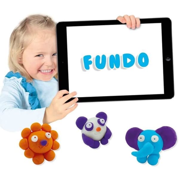 FunDo modelllera - Vilda djur (3x90gr-1x40gr) - SES CREATIVE - Interaktiv för små barn.
