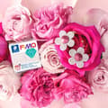 Miniatyrbild 3 av 3: Modelllera - FIMO - Effekt 8010 - Botanisk - Rosa - Idealisk för nybörjare och amatörartister
