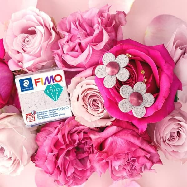 Modelllera - FIMO - Effekt 8010 - Botanisk - Rosa - Idealisk för nybörjare och amatörartister