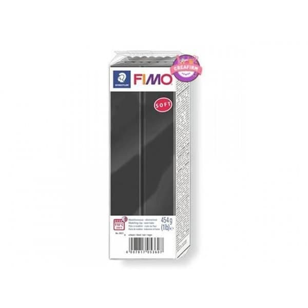 Polymerlera - Fimo - Mjuk - 454g - Svart n°9 - Lätt att hantera