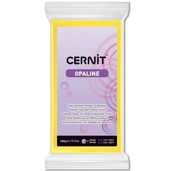 Modellera - Cernit - Opalin - Gulang - 500g - Translucent keramik effekt