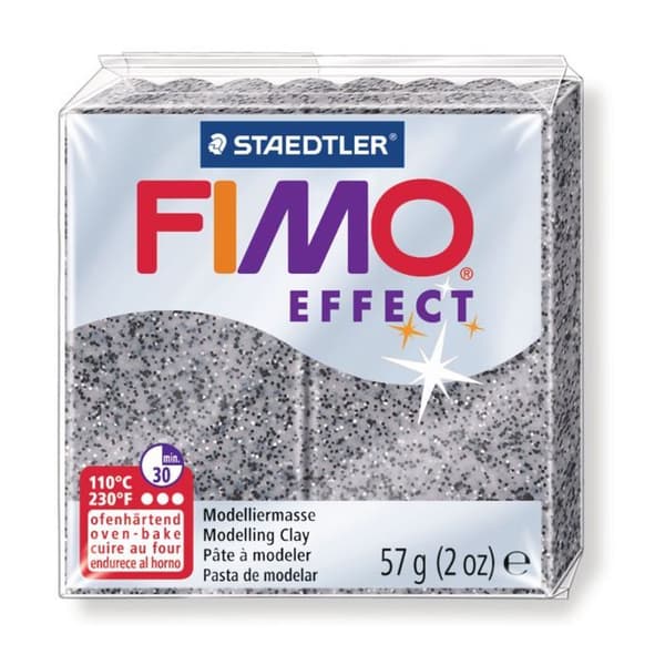 Polymerlera - Staedtler - Fimo Effekt Granit 803 - 56g - Ugnshärdning 110°C - Grå färg