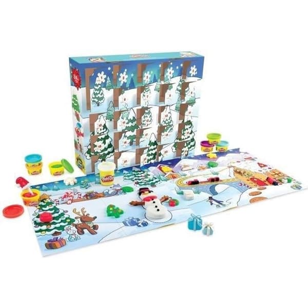 PLAY-DOH adventskalender - 24 överraskningar - 24 deggrytor - aktivitetsmatta för barn 3 år