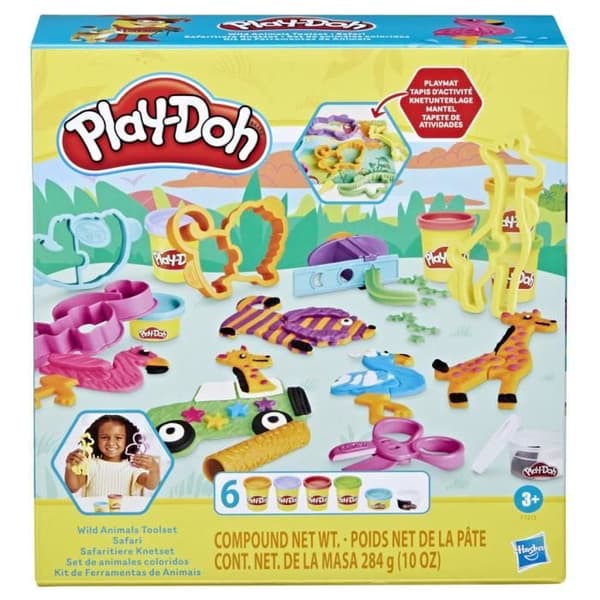 Play-Doh Safari box set, kreativ modelllera fritid för barn på temat djur, leksaker för barn, 3 år