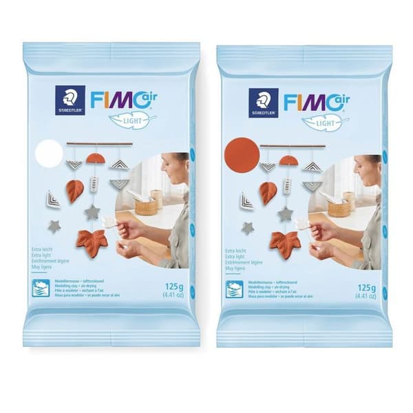 2 Fimo Air Light polymerleror 125 g Terracotta + White