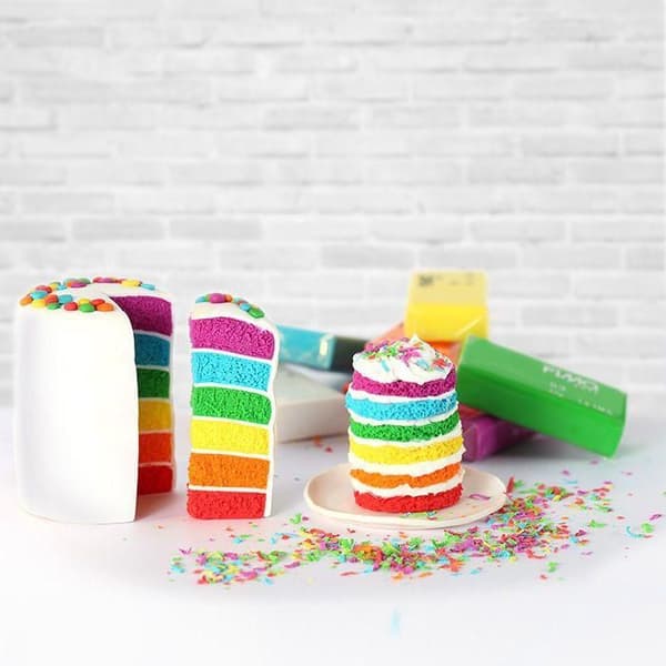 Mallette - Fimo - Regnbåge Tårta - Färg: {couleur} - Typ: Mallette - Kreativitet