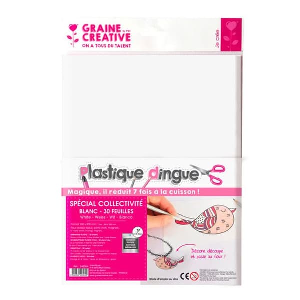 Crazy Plastic - Vit - 30 ark - Crazy Plastic