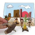 Miniatyrbild 2 av 2: Plastikfreak-kit - teater i 3D - Indianer