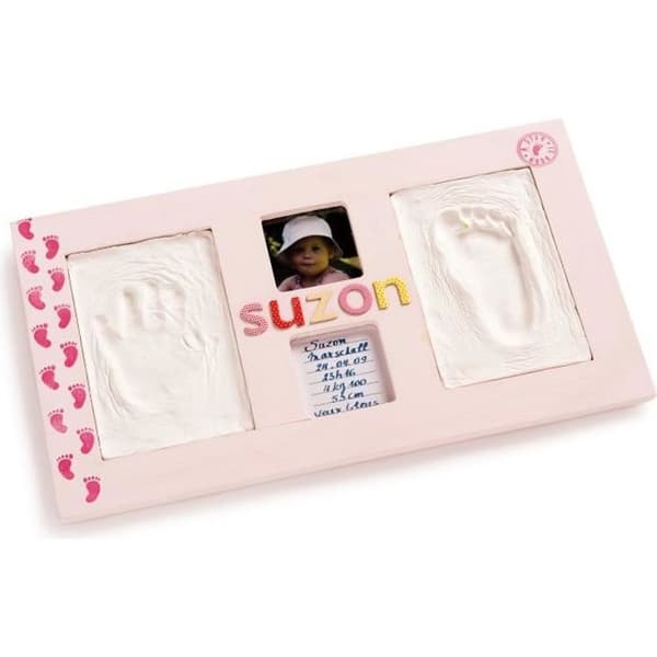 Baby impression casting kit - ARTEMIO - White photo frame - 425 x 235 mm - Unisex - Non-messy