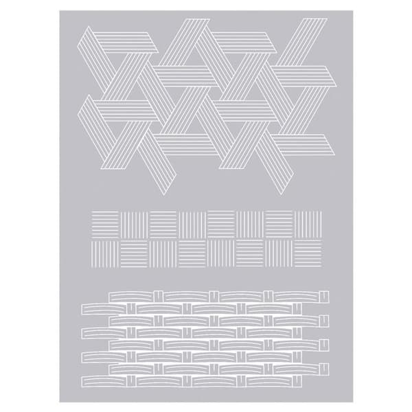 Stencil - KORGTILLVERKNING - 114x153mm - Återanvändbar - Precision av mönstret - Fransk design