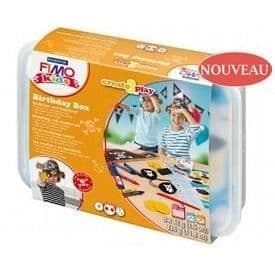 FIMO KIDS PIRATE BIRTHDAY Kit - FIMO - 8033 05 - 2 vita bröd, 2 glittrande guldlimpor, 4 svarta bröd